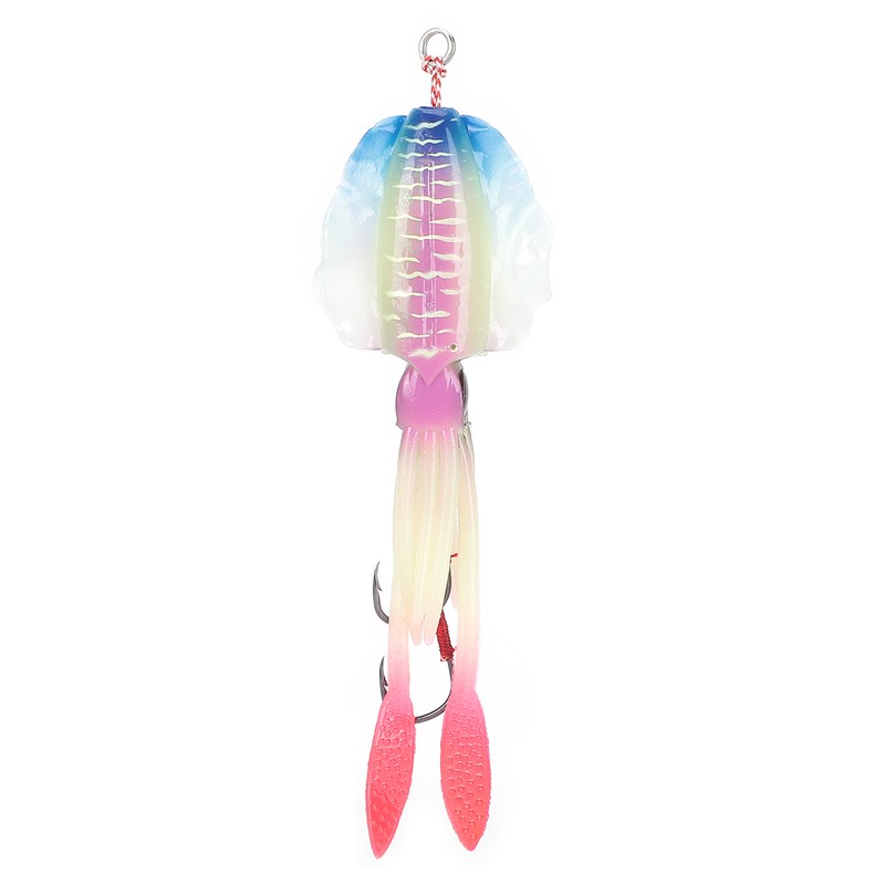 Fishing Squid Lure Octopus UV Luminous Squid Jigs with Hook