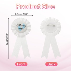 PATIKIL Mom to Be Tinplate Badge Pin, Gender Reveal Button Pins New Dad Mom Gifts for Party Celebration Decorations, White