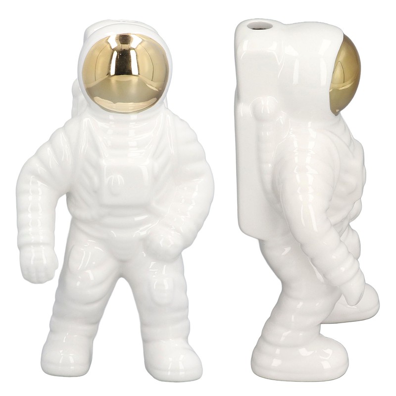 Ceramic Space Man Astronaut Figure Statue Modern Space Man Vase