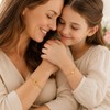 Mother Daughter Bracelets,14K Gold Plated Stainless Steel Matching Bracelet
