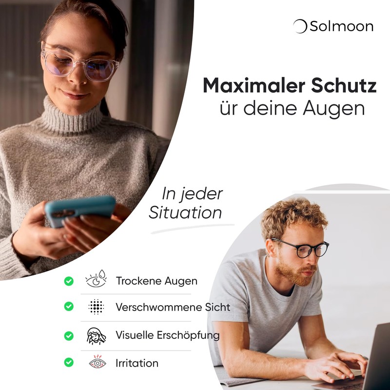 Solmoon Blue Light Filter Glasses Women Men – Blue Light