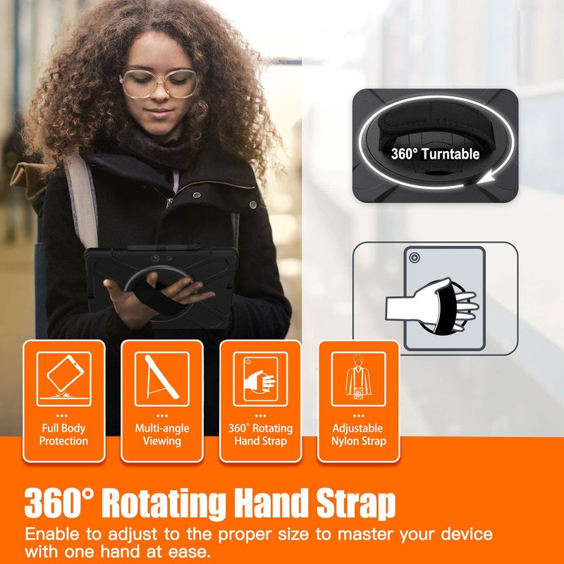 Surface Pro X Case - 360 Degree Rotating Stand Hand