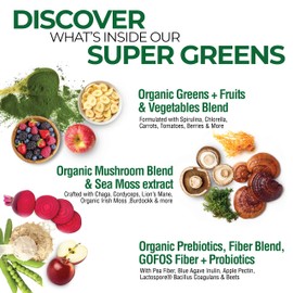 COUNTRY FARMS Super Greens Natural & Fiber Gummies, with Bonus Sea Moss Tincture, Natural Energy Support, Digestive Health, Supports Regularity, Bundle Pack