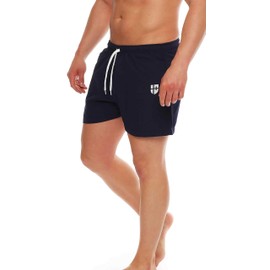 Gennadi Hoppe Men's Swimming Shorts Short Swimming Trunks Beach Shorts Board Shorts Swimming Trunks, Blue (Navy), M