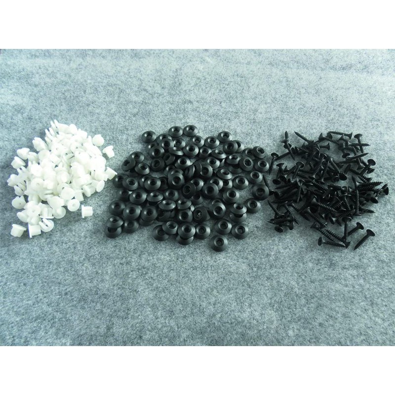 CampervanBits 100pc Black Trim Panel Fixing Kit for Campervan Conversion,