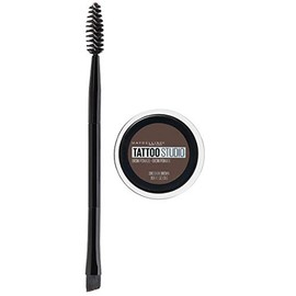 Maybelline TattooStudio Pomada de Cejas de Larga Duración, Construible, Marrón Profundo, 1 Unidad