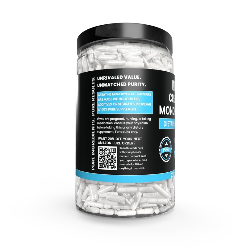 Pure Original Ingredients Creatine Monohydrate (730 Capsules) No Magnesium Or