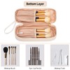Ethereal Clear Makeup Bag, Cream Small Cosmetic Bag Travel Makeup