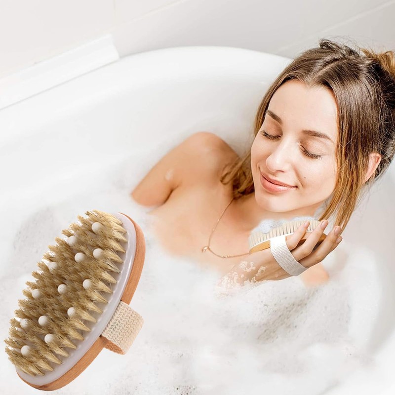 Sauna Brush, Bath Brush, Body Brush, Body Brush, Natural Bristles,