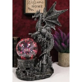 Wizards Dungeons and Dragons Saurian Dragon Electric Plasma Ball Lamp Statue