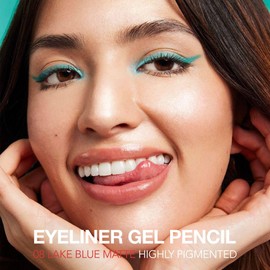 QIDSTERS Lake Blue Matte Gel Eyeliner Pencil, Multi-Use Waterline Eyeliner with Sharpener, Sharpenable Eye Liner Waterproof Smudge Proof, High Pigmented Eye Makeup Liners, Vegan & Cruelty-Free 08