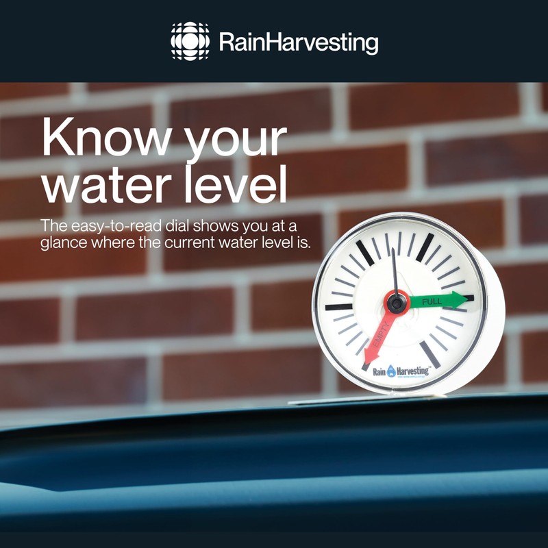 Rain Harvesting Tank Gauge, Tank-Top Water Level Monitoring Device for