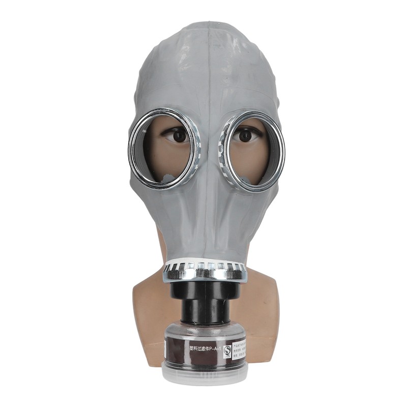 Gas Face Cover Activated Carbon Filtering Universal Rubber Comfortable Reusable