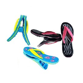 C&H Solutions 2 Set (4 Ct) Black Flops/Blue Flops Beach Towel Clips Jumbo Size for Beach Chair, Cruise Beach Patio, Pool Accessories for Chairs, Household Clip, Baby Stroller