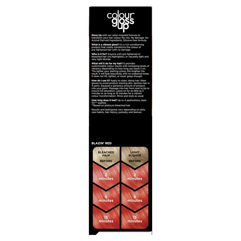 Clairol Colour Gloss Up Conditioner, Blazin Red, 130ml