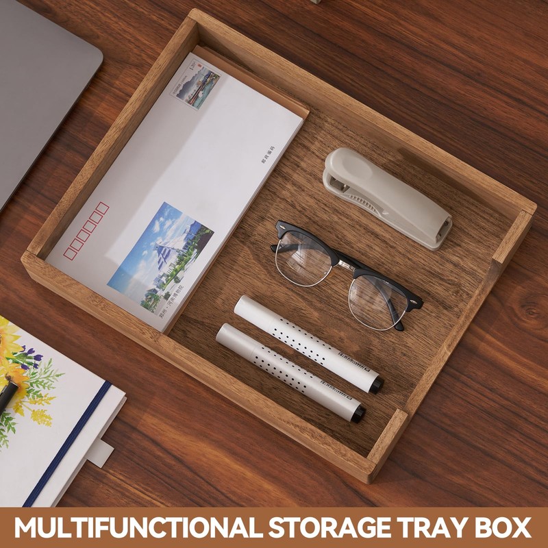 Kirigen Wood Letter-Size Tray Single-Tier(TP-DBR)- Wooden Tones Collection Front-Load Documents