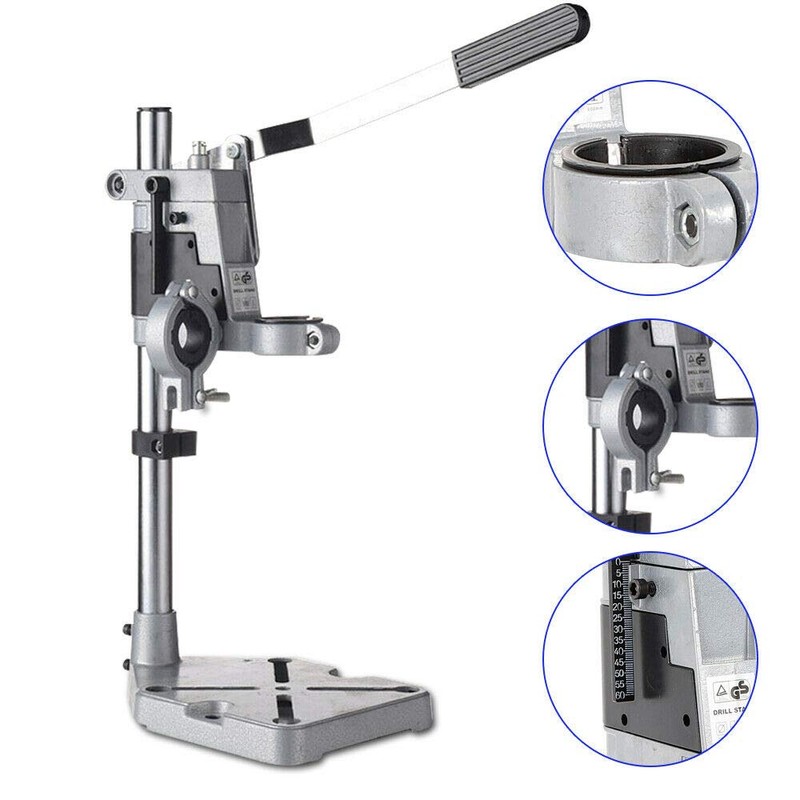 DENESTUS Upgraded 2Hole Adjustable Bench Electric Drill Stand Press Power