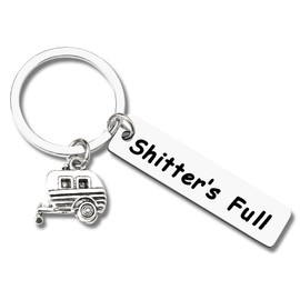 Funny Camping Gift for Men Women Shitters Full Keychain for Camper Rv Accessories for Outside Holiday Vacation Gifts for Camping Lover Travel Trailer Accessories Rv Trailer Gifts Keychain