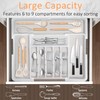 Spaclear Large Silverware Drawer Organizer Expandable Kitchen Utensil Organizer BPA