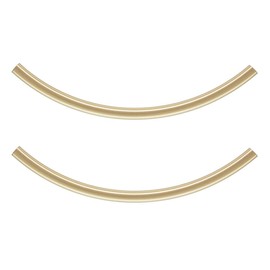 Adabele JK2-F5 Perlen aus echtem 1/20, 14 Karat Gold, gefüllt, gebogen, lose Perlen, 40 mm x 2 mm (Loch 1,5 mm), Anschluss, läuft nicht an, für Schmuckherstellung, 5 Stück