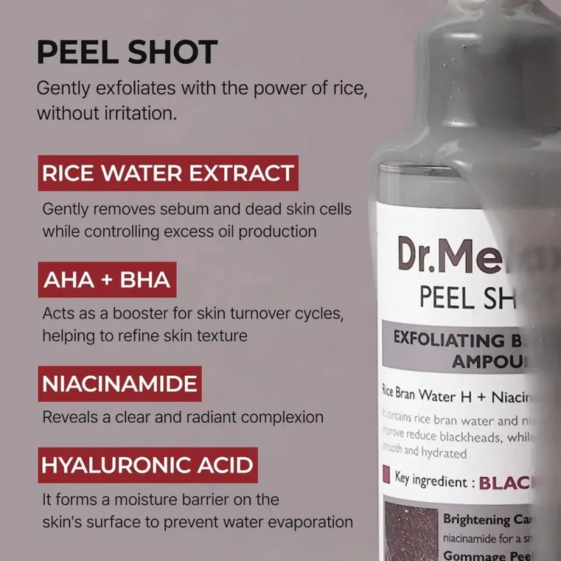 W Ampollas De Arroz Negro De Doble Efecto - [dr.melaxin]