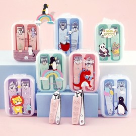 Character Baby Nail Clipper Duo Set for Household, Anti-Splash Trimming Tool Kit NO.3 12ea