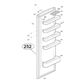Türdichtung (Markierung 252) Kühlschrank Gefrierschrank 4902423900 Beko