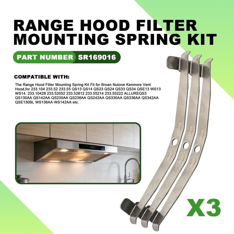 SR169016 Range Hood Filter Mounting Spring Kit Fit for Broan