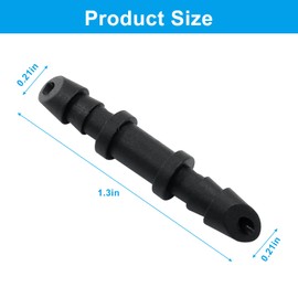 LifCratms 120 Pieces Drip Irrigation Barbed Coupling Fittings, Barbed Connectors 1/4 Inch, Irrigation Coupler for Home Garden Lawn Pipe Supplies or Sprinkler Systems
