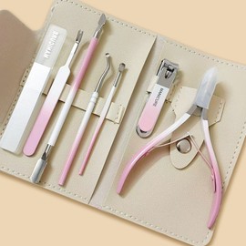 CIVILEE Self Nail Nipper Set Nail Care Set Thick Toenail Clippers 7-Piece Set, 1 Piece, Gradient Pink / CIVILEE 셀프 네일 니퍼 세트 네일케어 세트 두꺼운 발톱깎이 7종 세트, 1개, 그라디언트 핑크