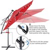 Yaheetech 10FT Solar LED Cantilever Patio Umbrella w/60L Wheeled Weight