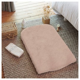 TINÉO Set of 2 Changing Mat Covers - Sponge Material - Elastic Corners - Made in Europe - 75 x 50 cm (Hazelnut)