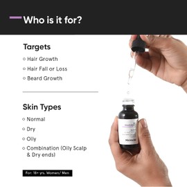 Minimalist Hair Growth Actives 18% Hair Growth Serum | With Procapil, Capixyl, Redensyl, Anagain & Baicapil For Hair Fall Control For Men & Women, black, 30 ml (Pack of 1)