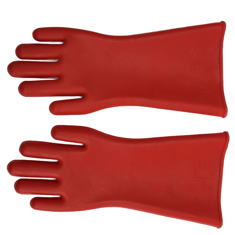Pair of Electrical Insulated Gloves Natural Rubber Anti Electricity 10000V