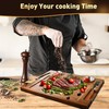 MAVOTER Acacia Wooden Steak Board - Steak Plate Cutting Board