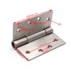 3pcs 4'' Self-Closing Stainless Steel Door Hinge Spring Door Hinge
