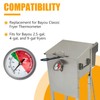 5070 Fryer Thermometer Replacement for Bayou Stainless Steel Tempered Dial,