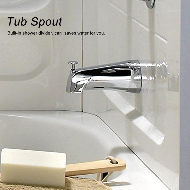 Wall Mounted Electroplate Bathtub Faucet Concealed Tub Spout with Pull