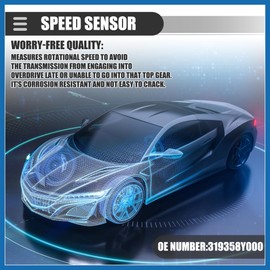 A ABSOPRO Speed Sensor, Transmission Vehicle Speed Sensor, for Nissan Quest 2004-2009, Plastic Metal, No.319358Y000, Black, 2 Pcs Item Replacement