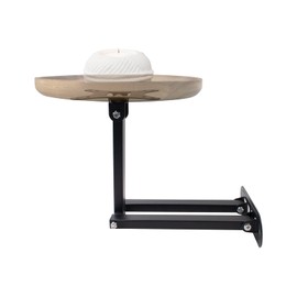 Small Round Side Table Folding Brackets, Black Wall Mounted Telescopic Adjustable Desk Bracket for Floating Nightstand, Mini Coffee Table, Sofa Bathtub Side Desk (Tabletop Not Included)