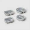 Jaju JAJU stainless steel square two compartment sharing cupboard_500ML, silver