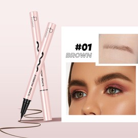 Eye Brow Pencil - Microblading Eyebrow Pen - Sweatproof Waterproof Eyebrow Pencil - 12 Hours Long Lasting Brow Tint - Liquid Precise eyebrow Pencil For Natural Defined eyebrows (Brown)