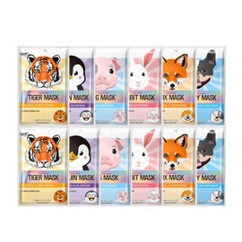 Effielle Miracle House Epielle new animal character mask pack 12 mixed types Puppy Fox Tiger Rabbit Penguin Pig 673591 / 미라클하우스 에피엘르 new 동물 캐릭터마스크팩 혼합형 12개 퍼피 폭스 타이거 래빗 펭귄 피그 673591