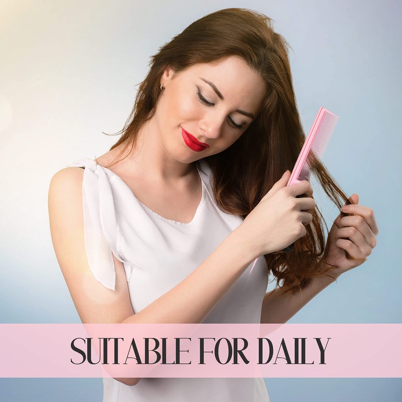 2 Pack Rat Tail Combs for Women Fine Tooth Comb