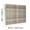 Yellowstone Dutton Plaid Light Brown Wallpaper, 4142-72633