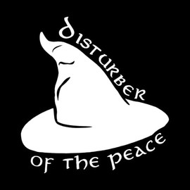 LOTR Disturber of The Peace Sticker Decal Notebook Car Laptop 5.5"x5.5" (White)