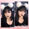 G&T Wig Black Bob Wig with Bangs 14inch Straight Bob