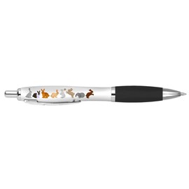 DV DESIGN 1 x Cute Bunnies Black Pen - Rabbit Bunny Wild Animals Stationary School Equipment Teacher Friend Girls Boys Christmas Birthday #80678