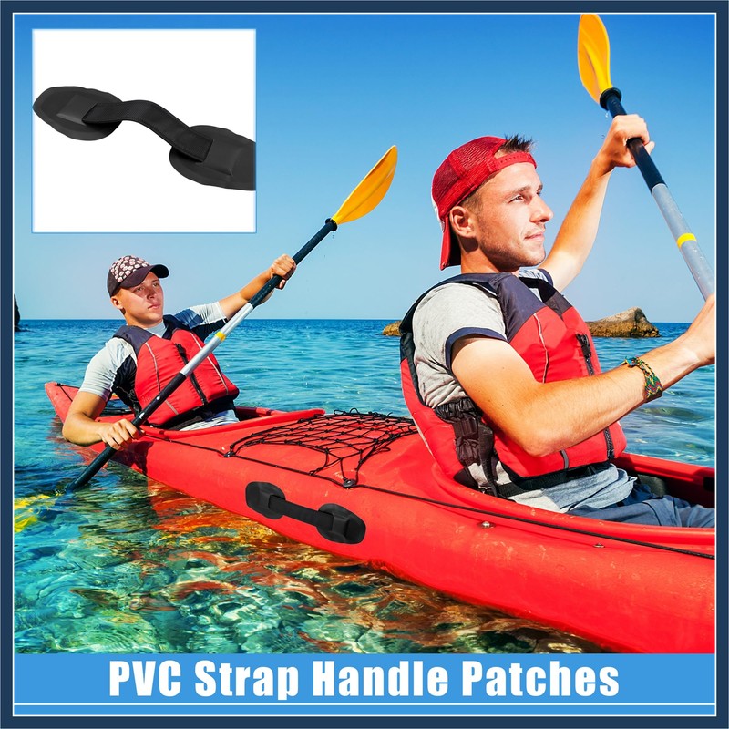 INFINAUTO 2pcs Universal PVC Strap Handle Patches Carry Grab Handle