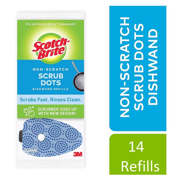 Scotch-Brite Scrub Dots Non-Scratch Dishwand Refill (14 Refills Total)